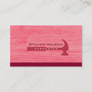 Carpenter Woodworker Professional Tool Wood Business Card