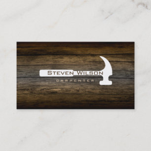 Carpenter Woodworker Professional Tool Wood Business Card