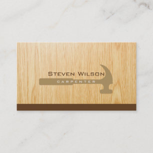 Carpenter Woodworker Professional Tool Wood Business Card