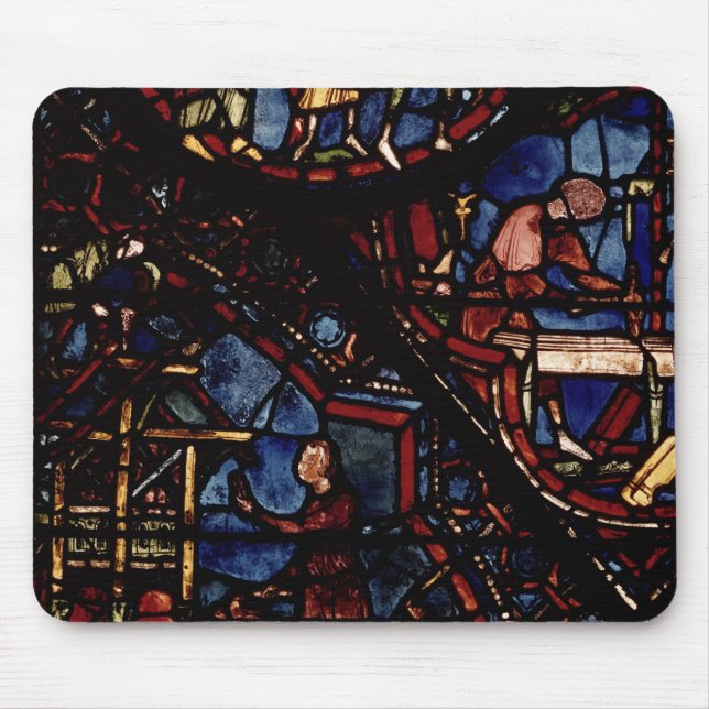 Carpenters at work, from the Life of St. Mouse Mat (Front)