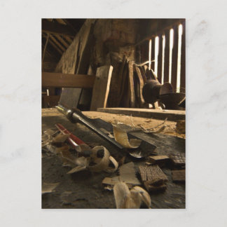 Carpenters Busy Workshop Postcard