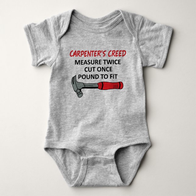 Carpenter's Creed Baby Bodysuit (Front)