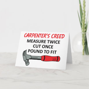 Carpenter's Creed Card