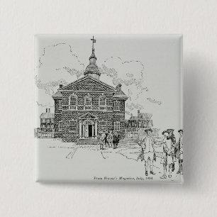 Carpenter's Hall Philadelphia 15 Cm Square Badge