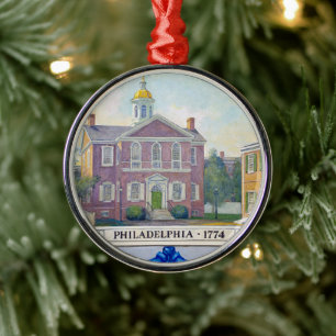 Carpenter's Hall - Philadelphia, Pennsylvania Metal Tree Decoration