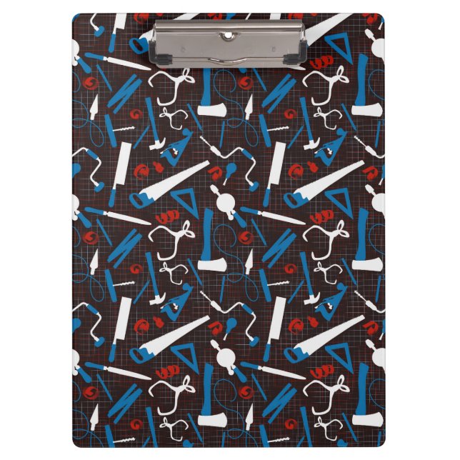 Carpenters Hand Tools, Woodworking Shop Clipboard (Front)