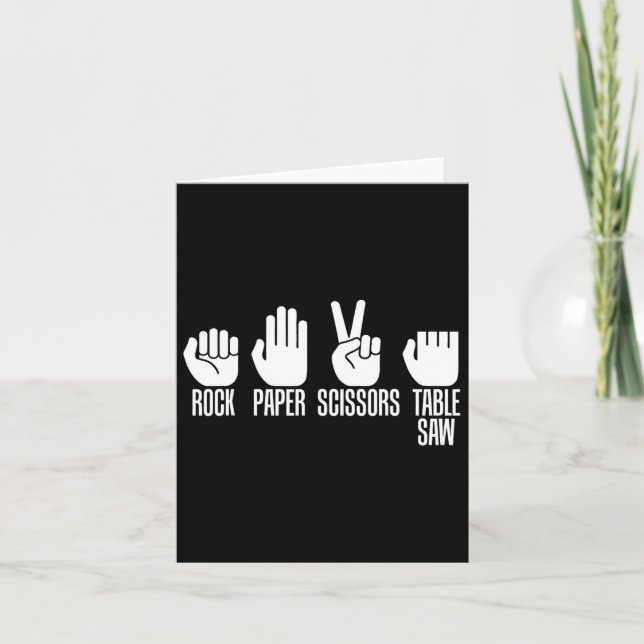 Carpenters Rock Paper Scissor Table Saw Fathers Da Card (Front)