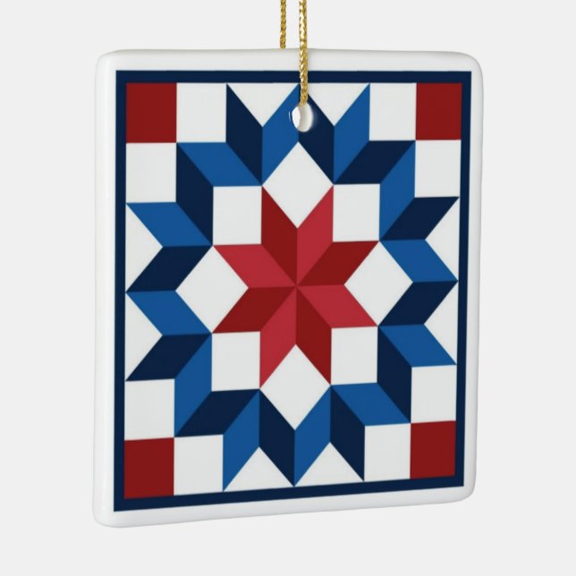 Carpenter's Star Barn Quilt Ornament (Right)