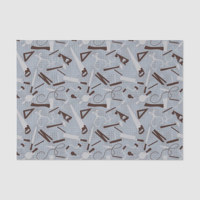 Carpenters Tools, Woodworking Tissue Paper (Front)