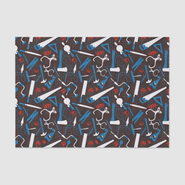 Carpenters Tools, Woodworking Tissue Paper (Front)