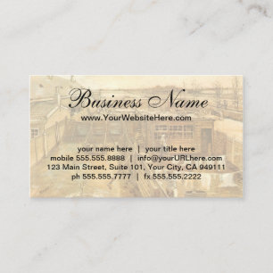 Carpenter's Yard and Laundry by Vincent van Gogh Business Card
