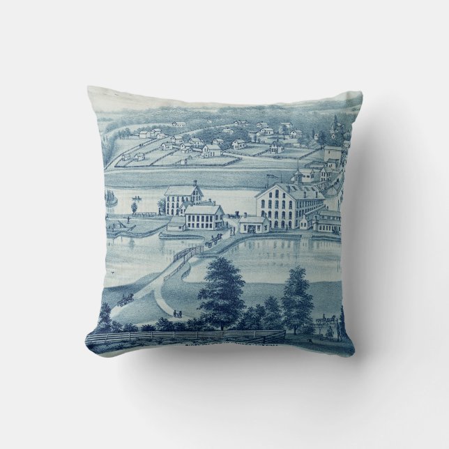 Carpentersville Illinois 1871 Illinois Iron n Bolt Cushion (Front)