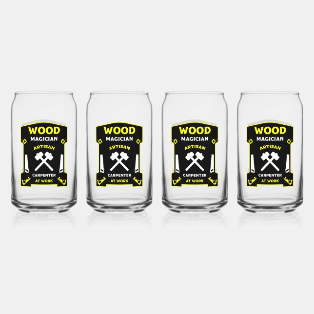 Carpentry And Woodworking Can Glass (Front)