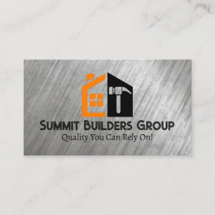 Carpentry Build Home Hammer   General Contractor Business Card