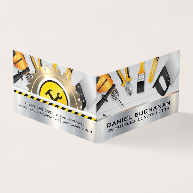 Carpentry | Building Tools Business Card (Outside)