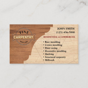 Carpentry Business cards