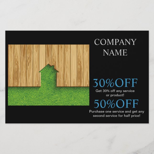 Carpentry Construction landscaping fencing Flyer (Front)