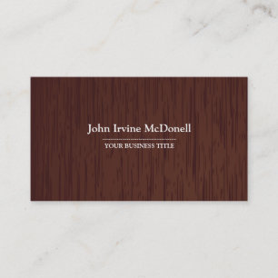 Carpentry - Dark Wood Texture Business Card