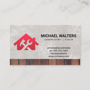Carpentry   Home Fixer   Wood Trim Business Card