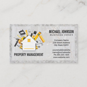 Carpentry Logo Real Estate Properties Business Card