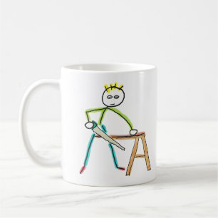 Carpentry Stickman Coffee Mug