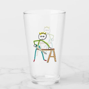 Carpentry Stickman Glass