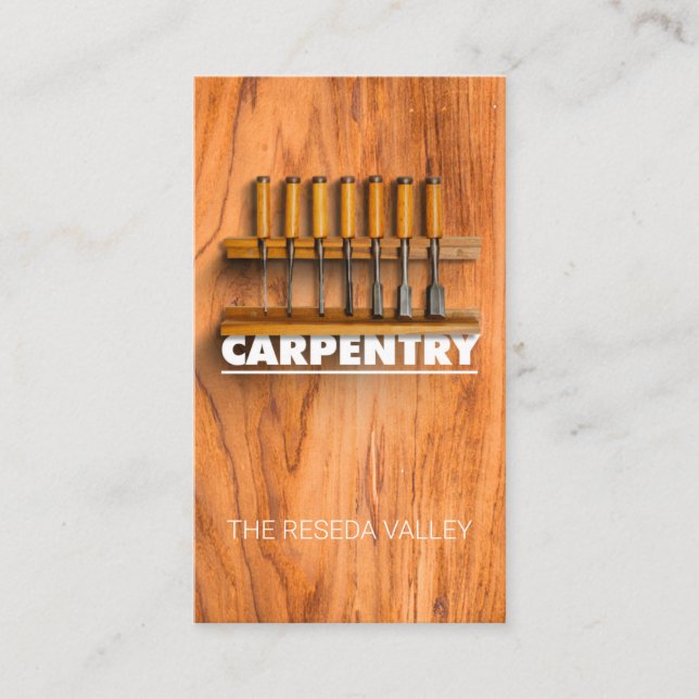 Carpentry tools business card (Front)