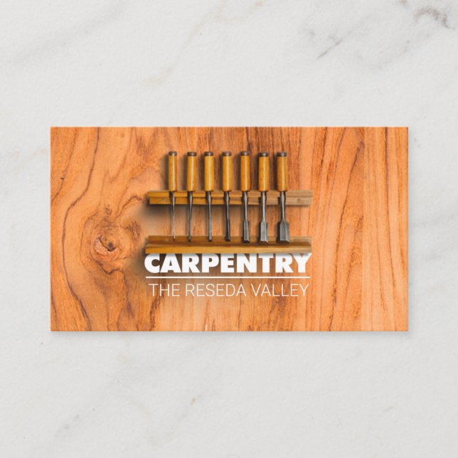 Carpentry tools business card (Front)
