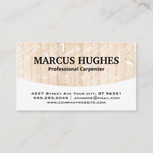 Carpentry Tools   Hardwood Panels Business Card