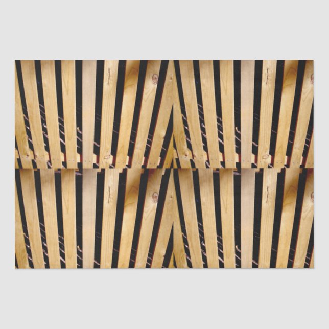 Carpentry: Wooden Fence Posts, Tissue Paper (Front)