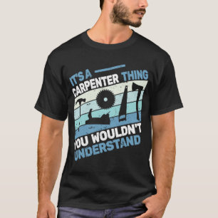 Carpentry woodworker for men Carpenters retro Carp T-Shirt