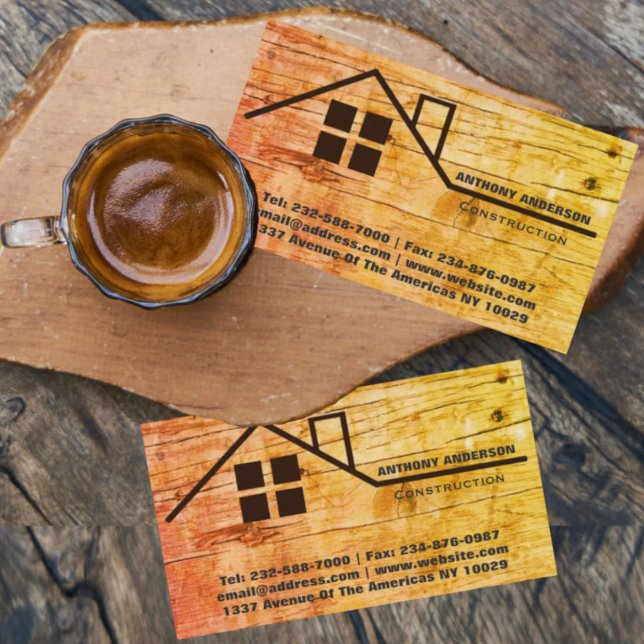 Carpentry woodworking and construction business card (Creator Uploaded)