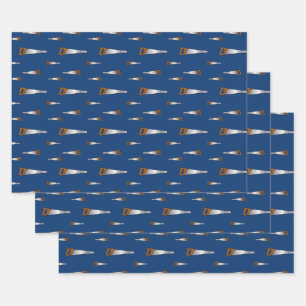 Carpentry Woodworking Saws Pattern Wrapping Paper Sheet