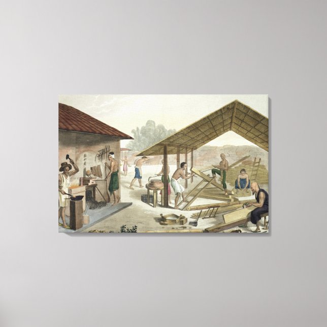 Carpentry Workshop in Kupang, Timor, plate 6 from Canvas Print (Front)