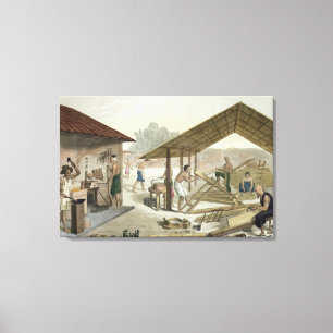 Carpentry Workshop in Kupang, Timor, plate 6 from Canvas Print