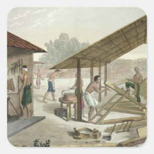 Carpentry Workshop in Kupang, Timor, plate 6 from Square Sticker