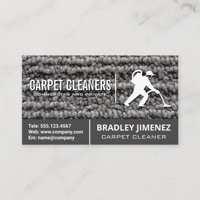 Carpet Cleaner | Carpet Rug Closeup Business Card (Front)