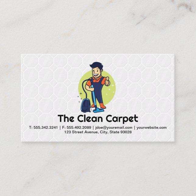 Carpet Cleaner | Home Services Business Card (Front)