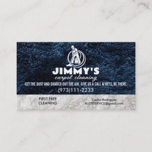 Carpet cleaner logo Business Cards