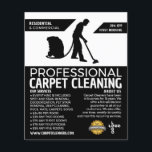 Carpet Cleaner Silhouette, Carpet Cleaning Service Flyer<br><div class="desc">Carpet Cleaner Silhouette,  Carpet Cleaning Service Advertising Flyer by The Business Card Store.</div>