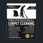 Carpet Cleaner Silhouette, Carpet Cleaning Service Flyer<br><div class="desc">Carpet Cleaner Silhouette,  Carpet Cleaning Service Advertising Flyer by The Business Card Store.</div>