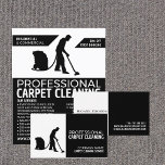 Carpet Cleaner Silhouette, Carpet Cleaning Service Flyer<br><div class="desc">Carpet Cleaner Silhouette,  Carpet Cleaning Service Advertising Flyer by The Business Card Store.</div>