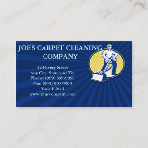 Carpet Cleaner Vacuum Cleaning Machine Retro Business Card