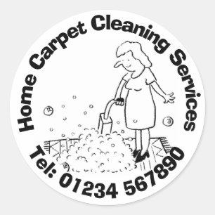 Carpet Cleaning and Carpet Cleaners Classic Round Sticker