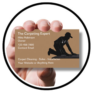 Carpet Cleaning And Installation Business Cards