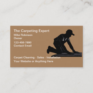 Carpet Cleaning And Installation Business Cards