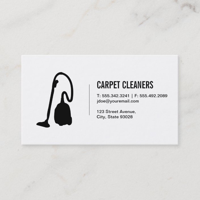 Carpet Cleaning Business Card Zazzle.co.uk