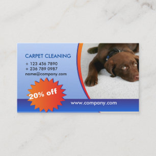 carpet cleaning company business card
