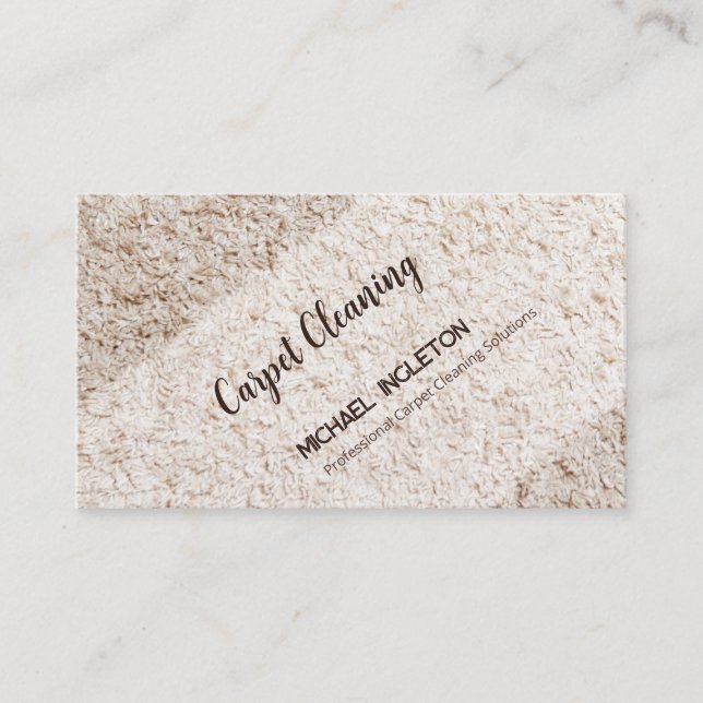 Carpet Cleaning Custom QR Business Card (Front)
