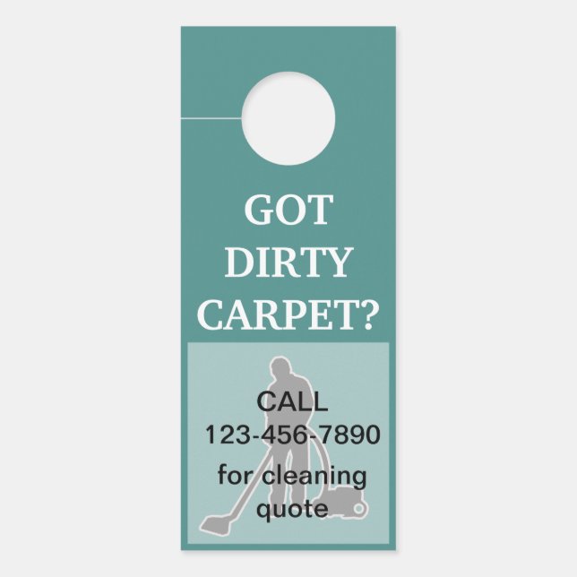 Carpet Cleaning Design Door Hanger (Front)